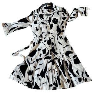 NWOT INC International Concepts Abstract Midi Shirt Dress - Size 0